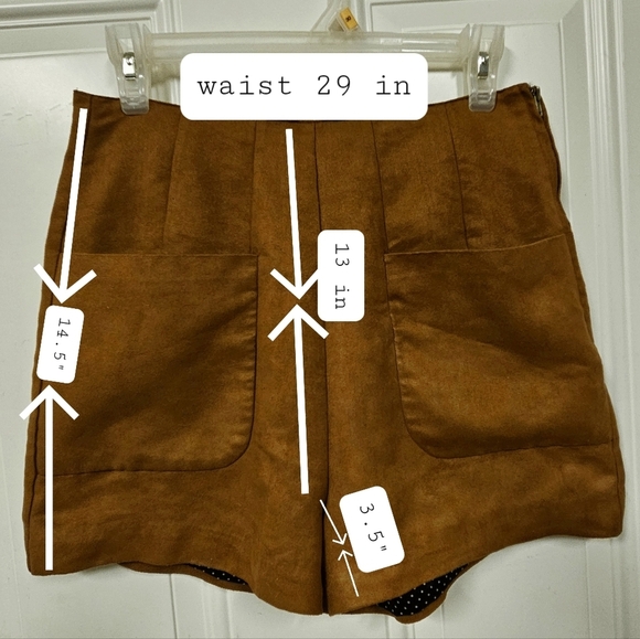 Ark & Co. Brown Suede short size M - Picture 2 of 7